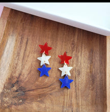 Load image into Gallery viewer, Star Spangled Dangles Earrings
