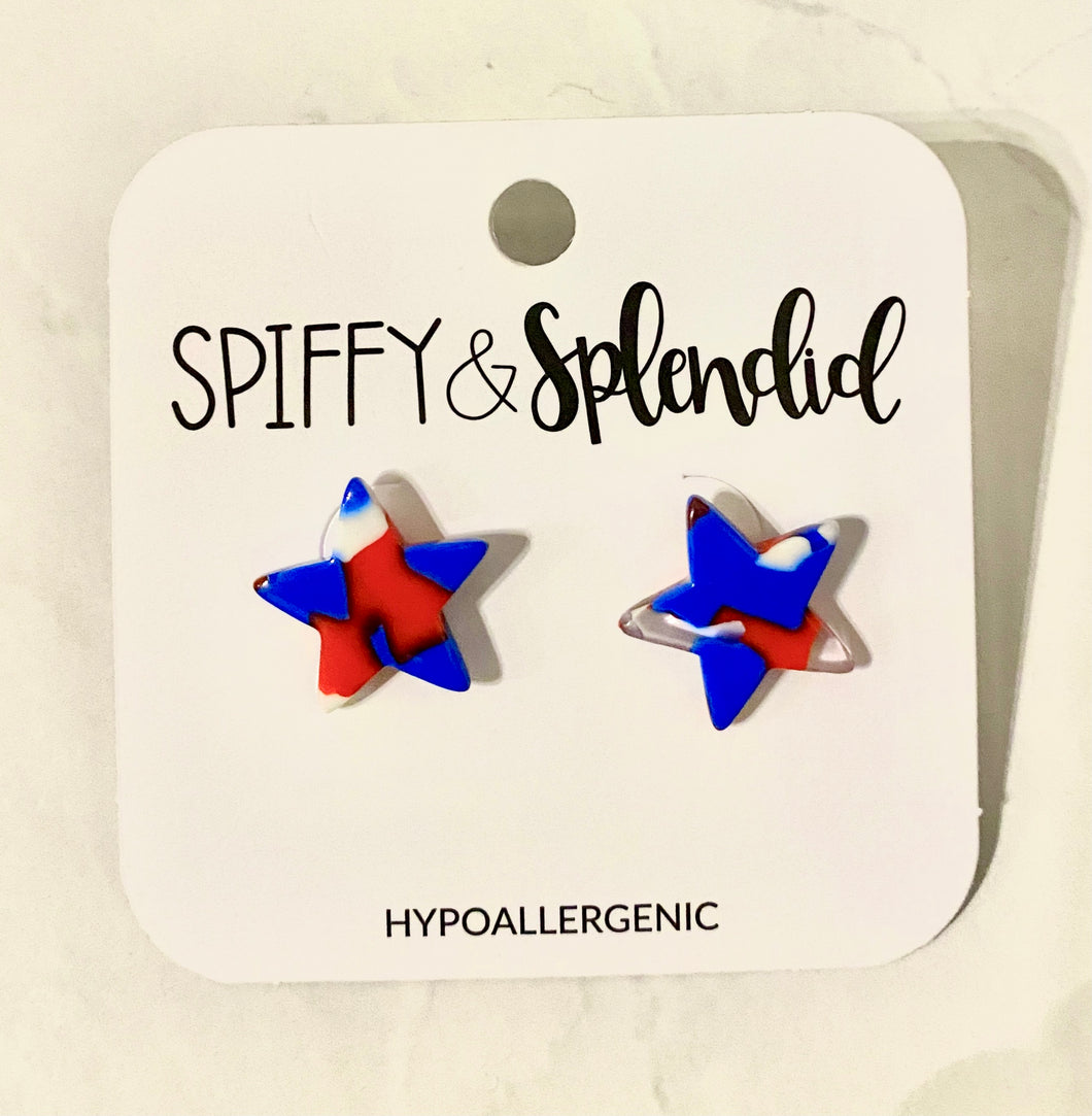 Star Of The Show Patriotic Earrings