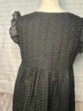Load image into Gallery viewer, Eyelet To Be Subtle Black Dress
