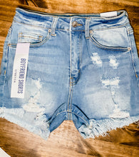 Load image into Gallery viewer, Kayla Distressed Denim Shorts
