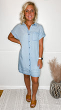 Load image into Gallery viewer, Back To Basics Chambray Dress
