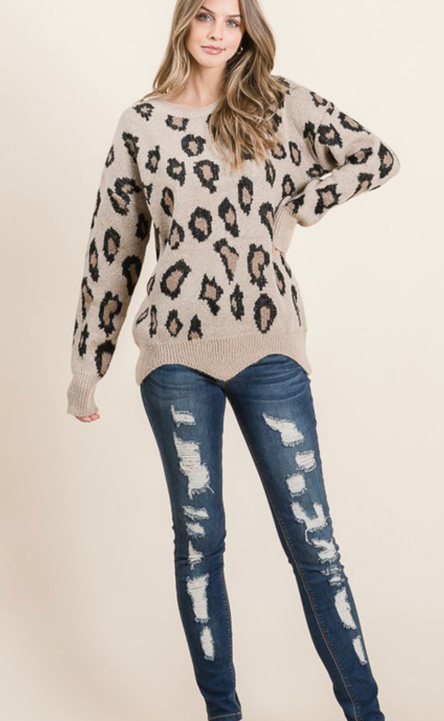 Ride The Wave Leopard Sweater