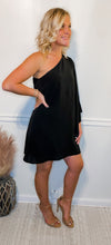 Load image into Gallery viewer, Little Black One Shoulder Dress

