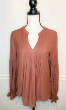 Load image into Gallery viewer, Work Life Brick V Neck Top
