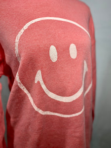 Happy Days Smiley Face Pink Sweatshirt