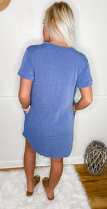 Blue Skies T-Shirt Dress With Pockets