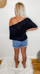 It's All About The Fray Mid Rise Denim Shorts