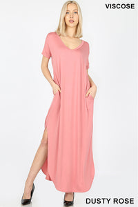 Knot Today Modal Feel Pocketed Maxi Dress