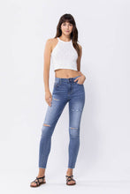 Load image into Gallery viewer, Distressed Mid Rise Skinny Jeans
