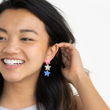 Load image into Gallery viewer, Star Spangled Dangles Earrings
